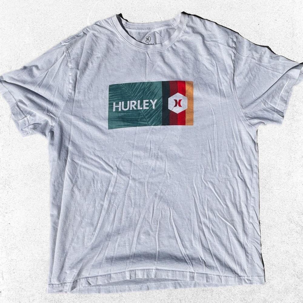 Hurley white tropical stripe graphic